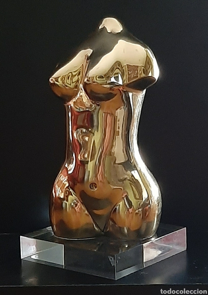 Arte: BUSTO DE MUJER EN BRONCE DORADO. - Foto 4