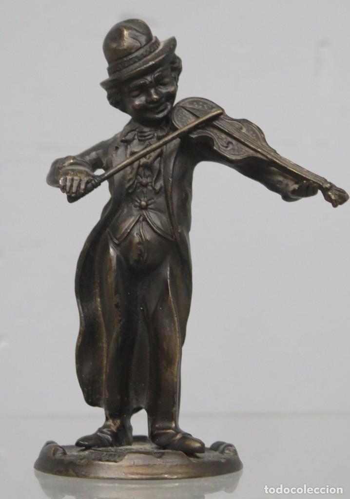 Arte: PAYASO MUSICO. BRONCE - Foto 1