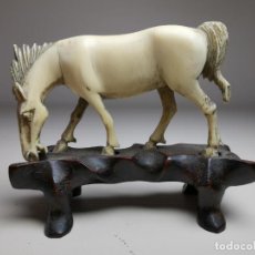 Arte: CABALLO MARFIL --CHINA F.DINASTIA QING-- ANTIQUE CHINESE IVORY HORSE, 18TH CENTURY. Lote 213679803
