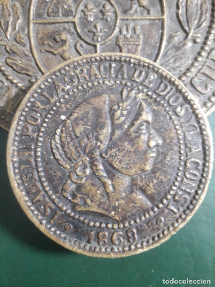 Arte: placas de bronce Isabel II - Foto 2