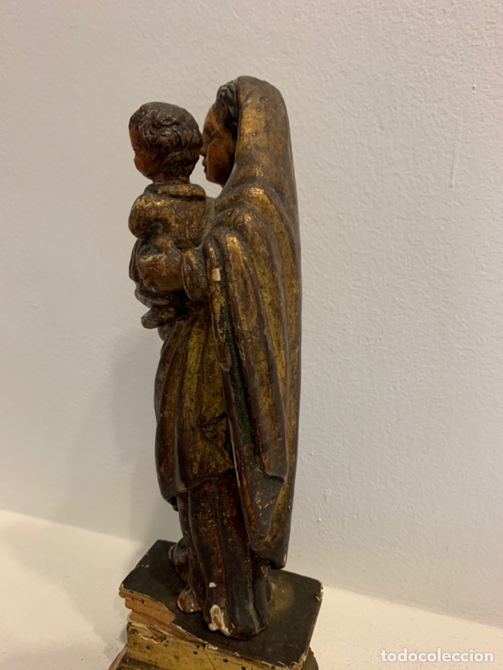 “virgen con niño” escultura de bulto redondo en - Comprar Esculturas de
