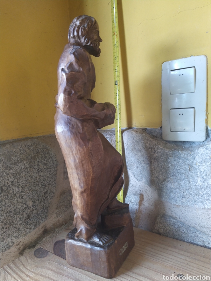 Arte: Santo con libro, madera antiguo - Foto 2