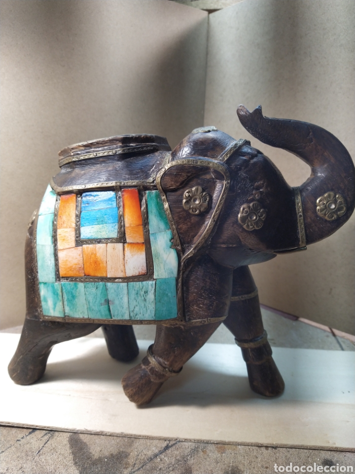 Arte: Figura madera elefante - Foto 1