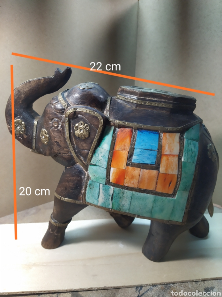 Arte: Figura madera elefante - Foto 2