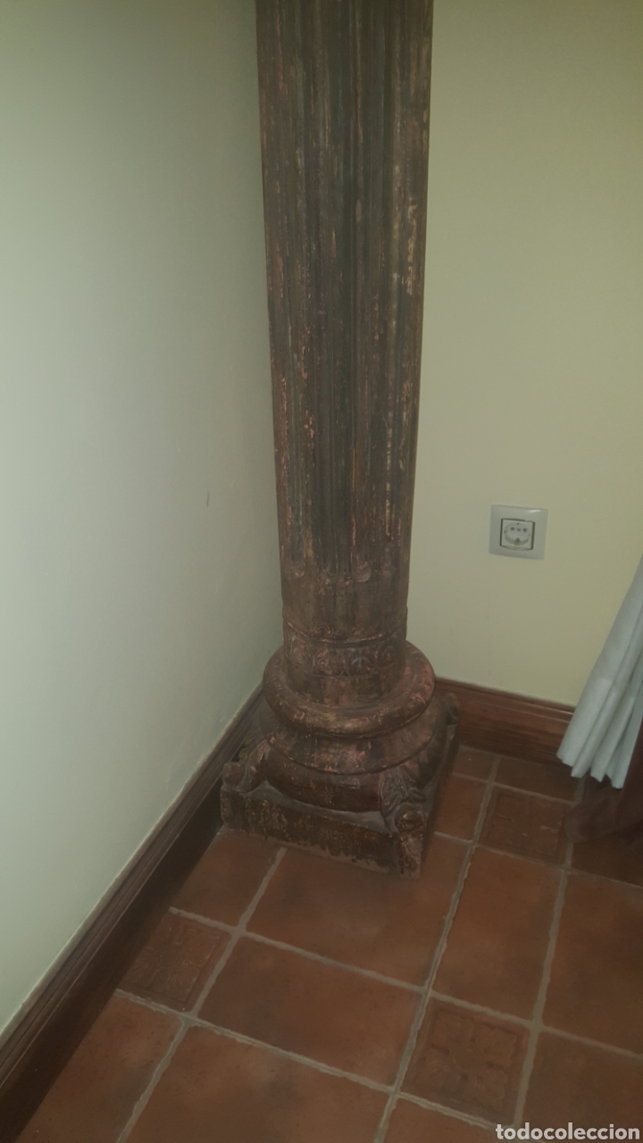 Arte: Pareja de columnas de madera - Foto 2