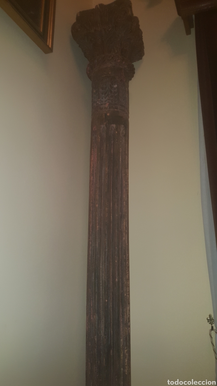Arte: Pareja de columnas de madera - Foto 1