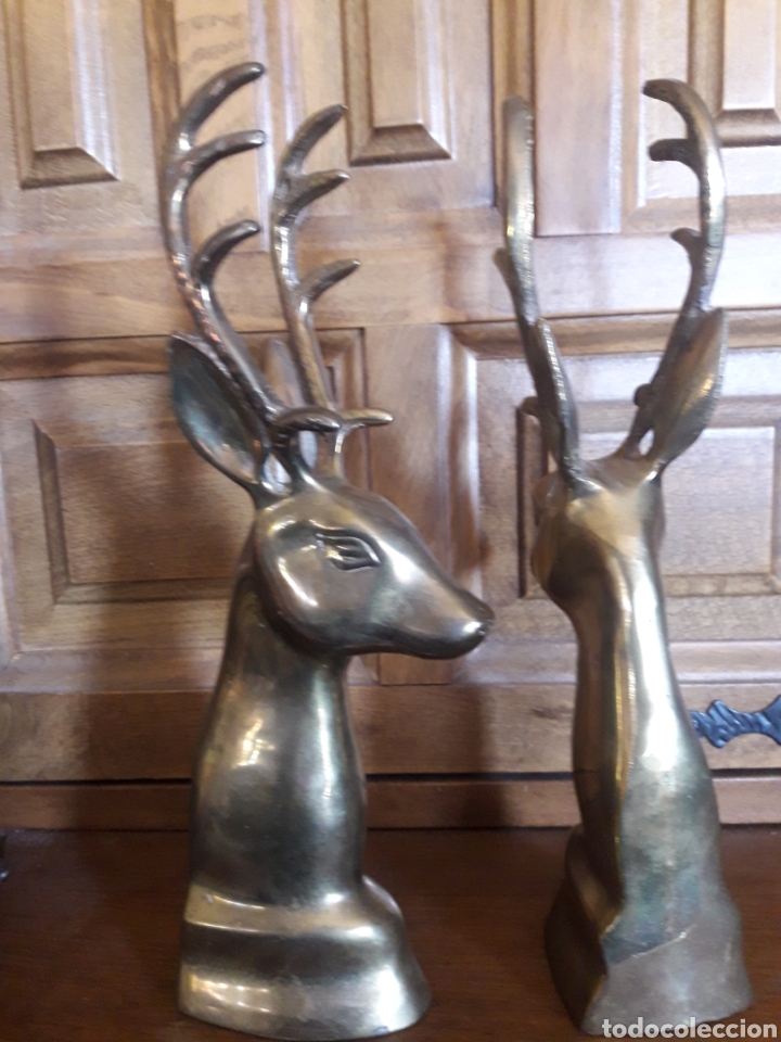 Arte: Dos figuras de bronce de ciervos - Foto 5