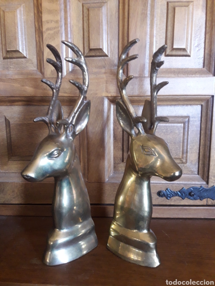 Arte: Dos figuras de bronce de ciervos - Foto 1