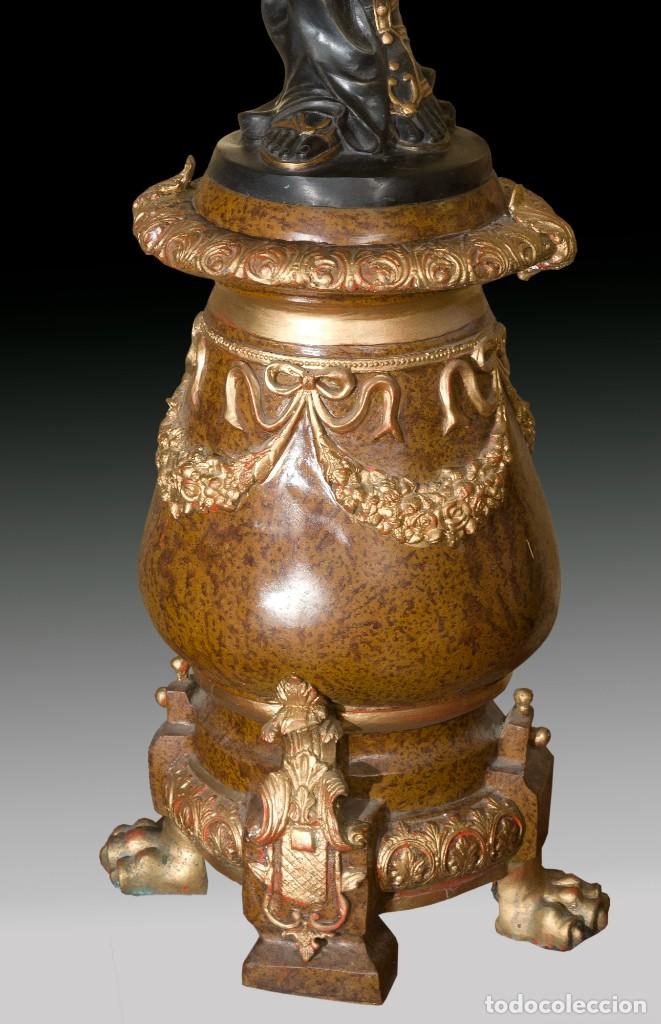Arte: Luminaria en bronce policromado. - Foto 2