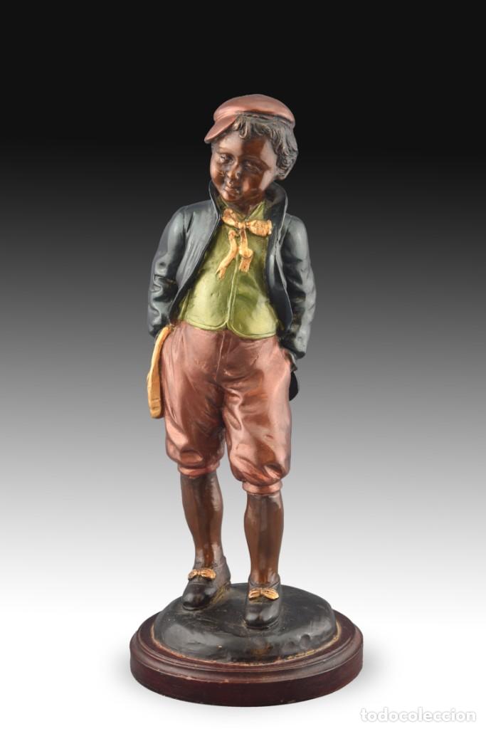 Arte: Muchacho. Bronce con acabado policromado. - Foto 1