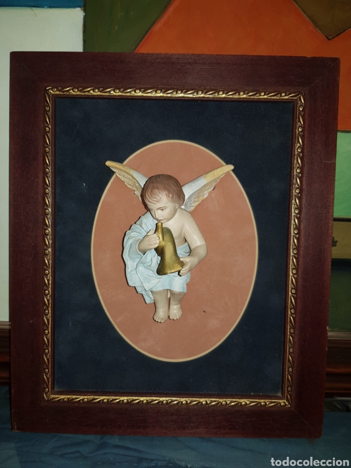 Arte: Cuadro con &rdquo;angelito musico&rdquo;. - Foto 1