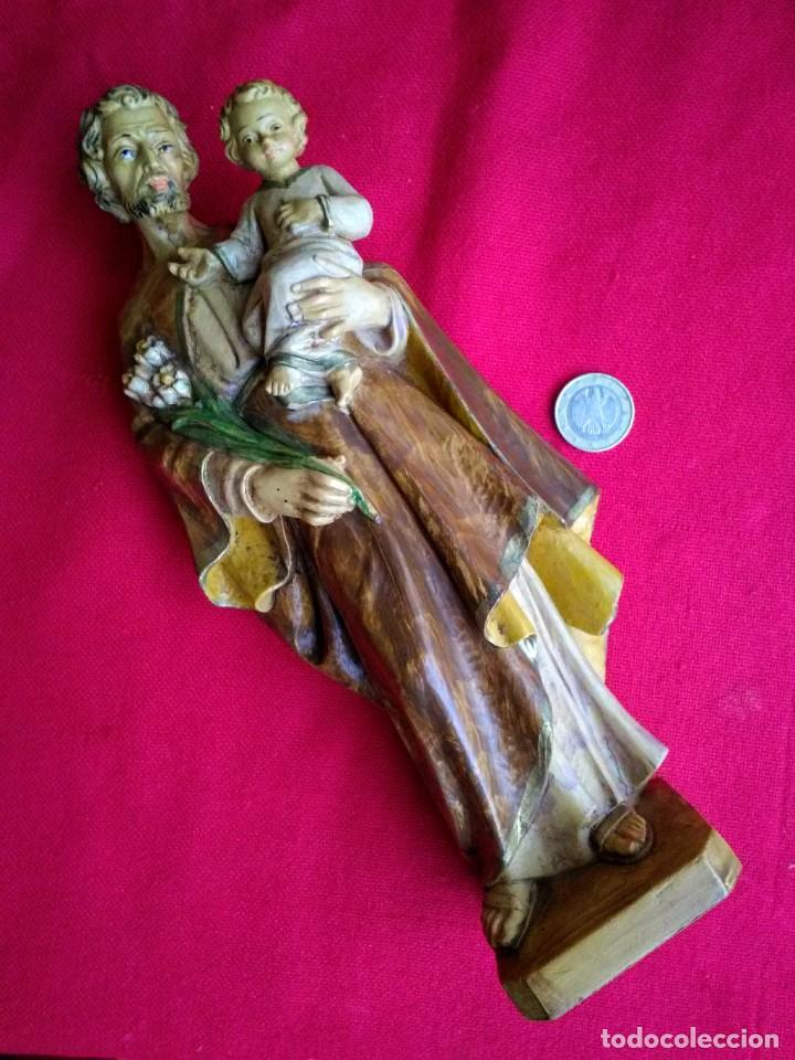 Arte: Figura de San José con niño Jesús - Foto 3 - 239442725