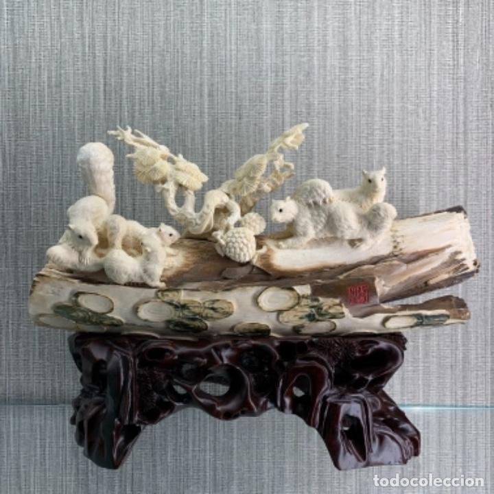 Arte: FIGURA MARFIL. MAMUT PPS DEL SIGLO XX. Lote 248103440