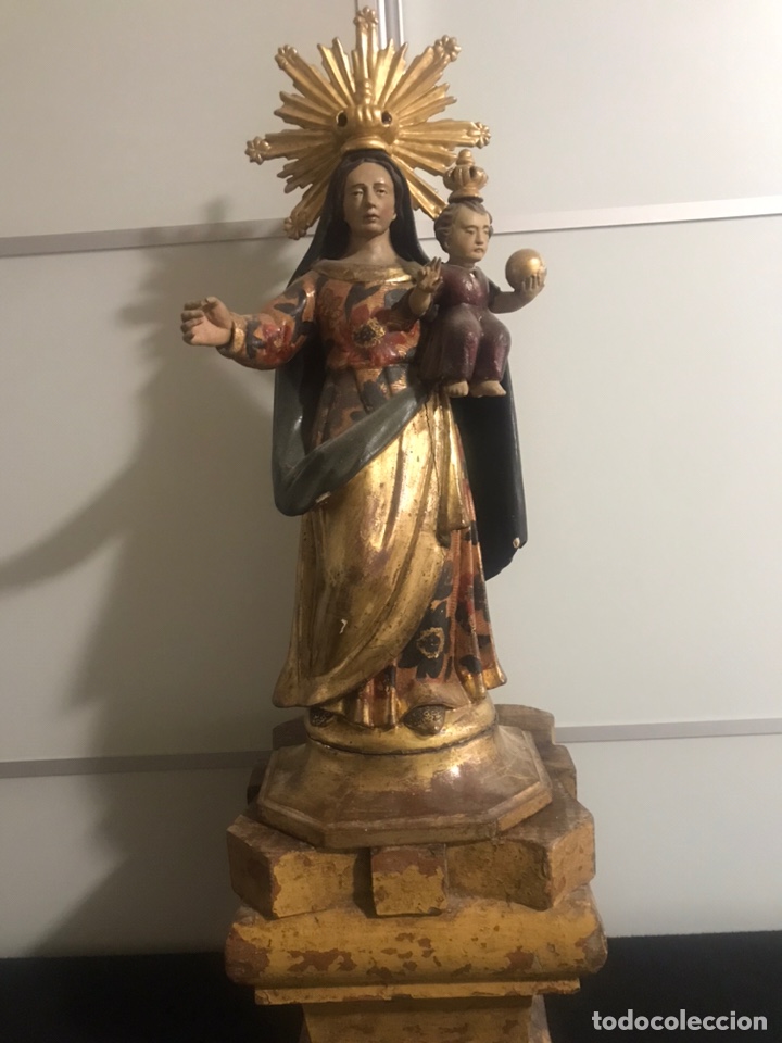 arte sacro. extraordinaria virgen del pilar sig - Compra venta en  todocoleccion