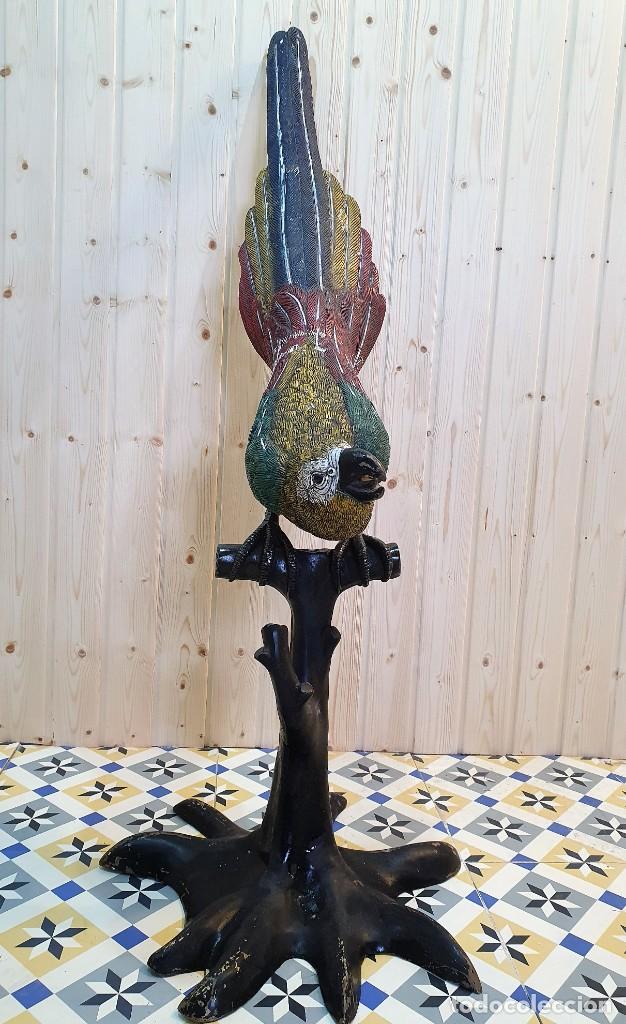 Arte: ESCULTURA LORO DE BRONCE - Foto 2