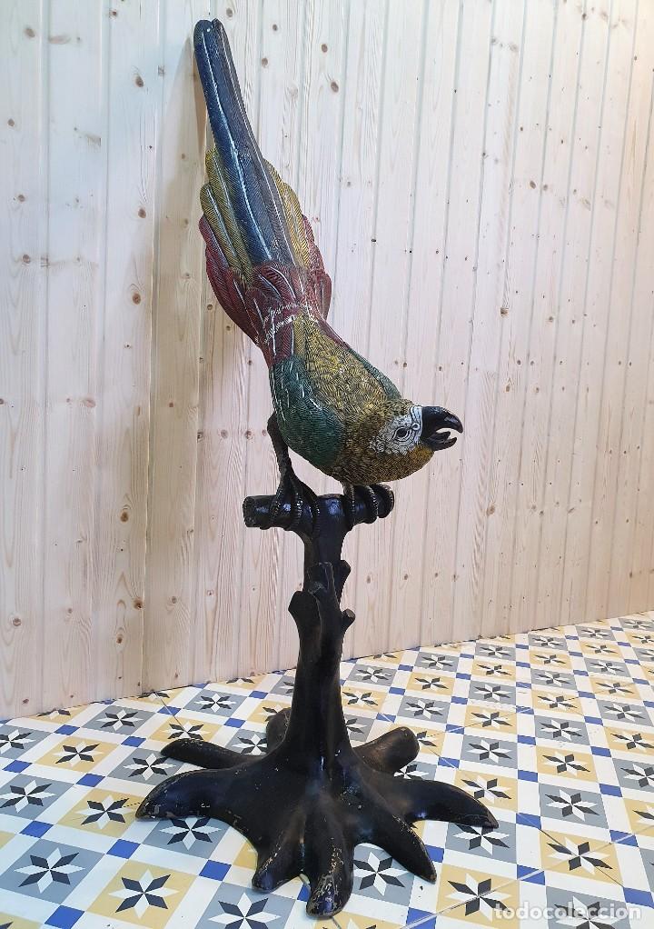 Arte: ESCULTURA LORO DE BRONCE - Foto 3