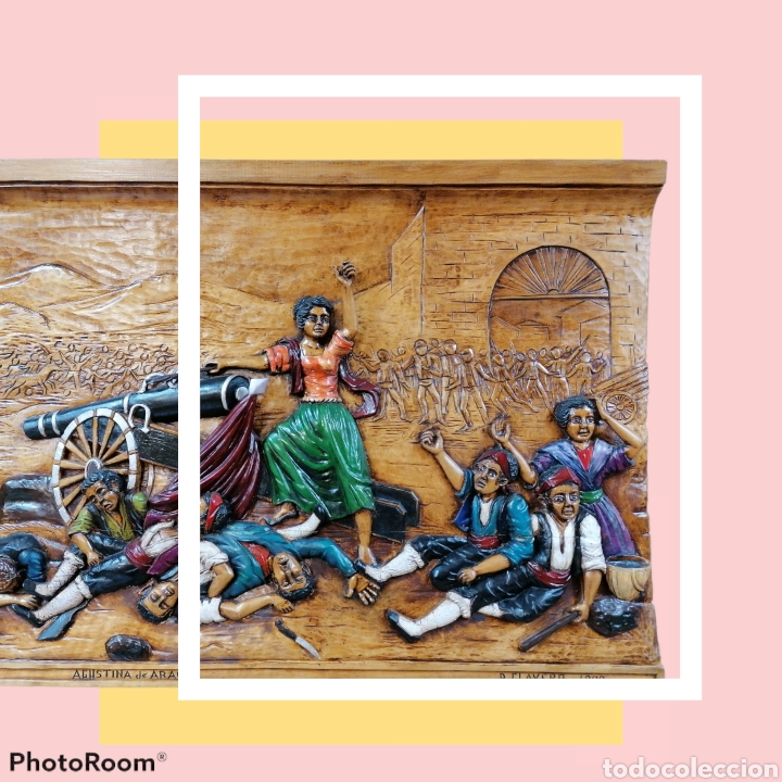 Arte: Agustina de Aragon madera de lenga - Foto 5