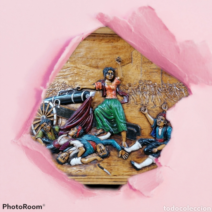 Arte: Agustina de Aragon madera de lenga - Foto 6