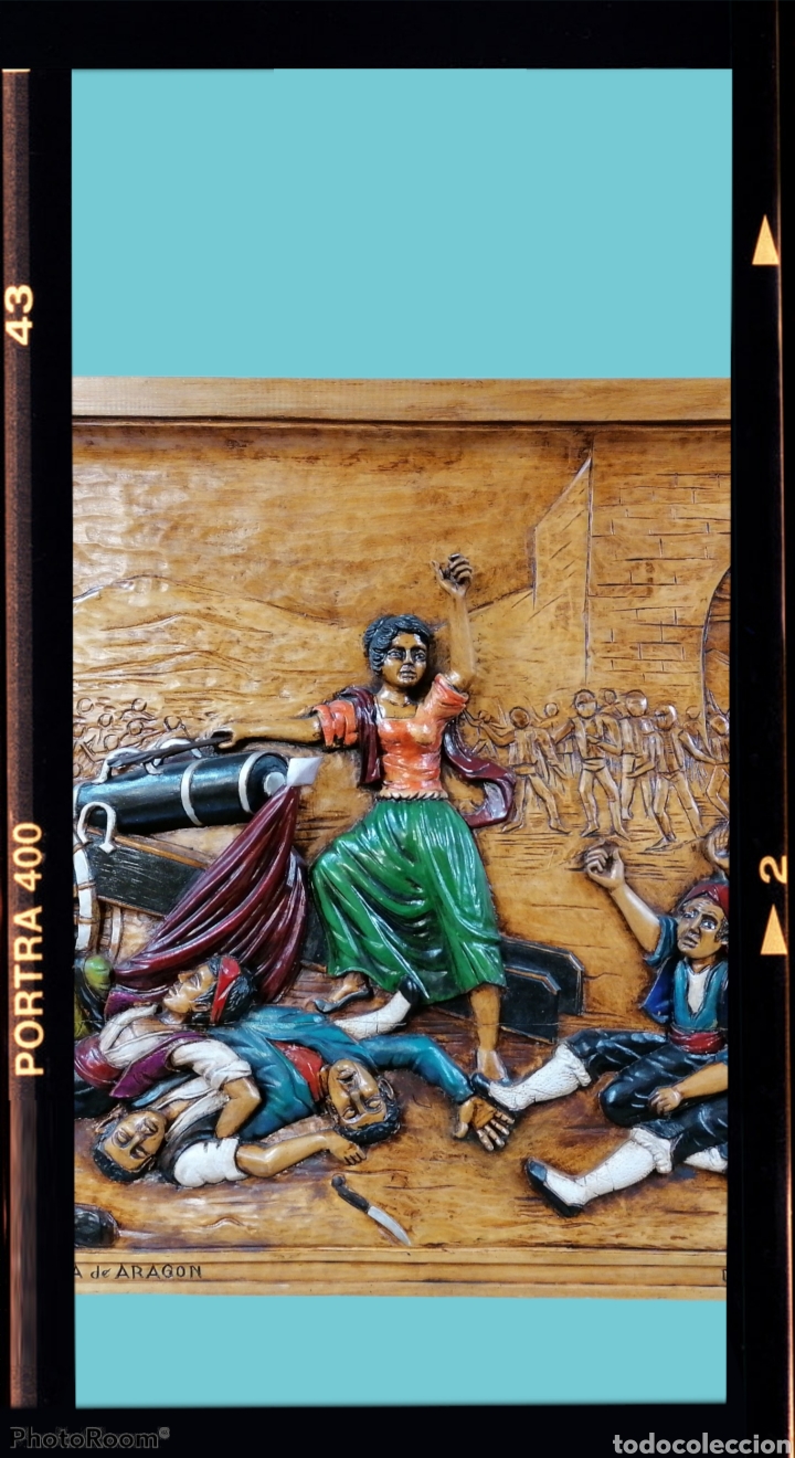Arte: Agustina de Aragon madera de lenga - Foto 7