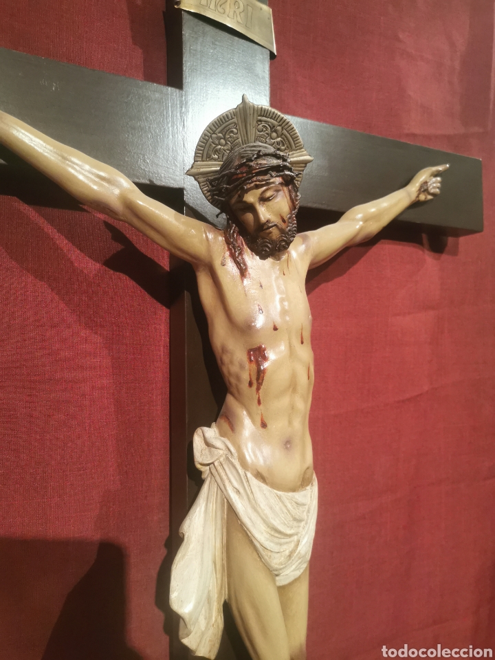Arte: Crucificado madera Antiguo - Foto 5