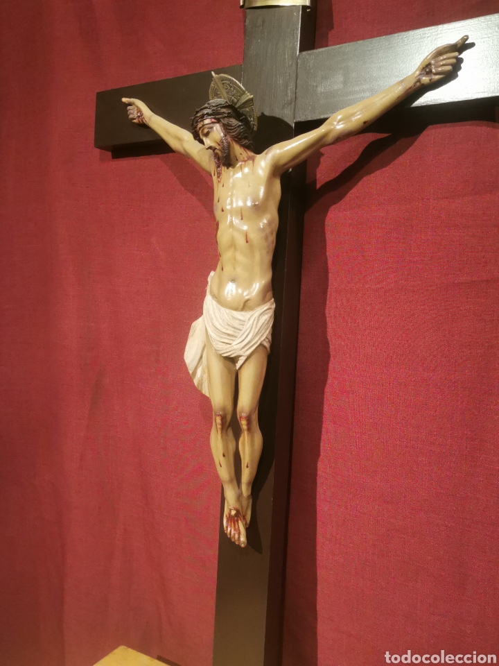 Arte: Crucificado madera Antiguo - Foto 3