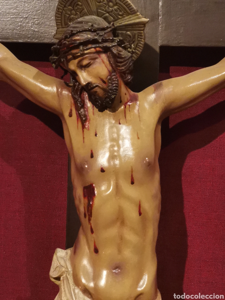 Arte: Crucificado madera Antiguo - Foto 4