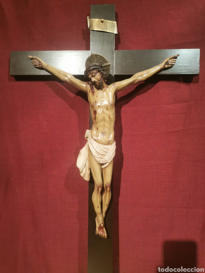 Arte: Crucificado madera Antiguo - Foto 2