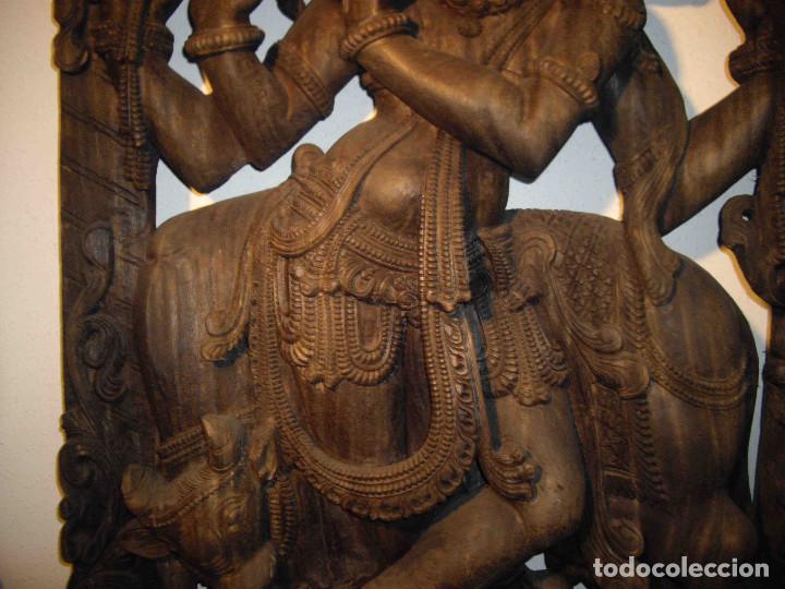 Arte: FIGURA TALLA MADERA DIOSA - Foto 9