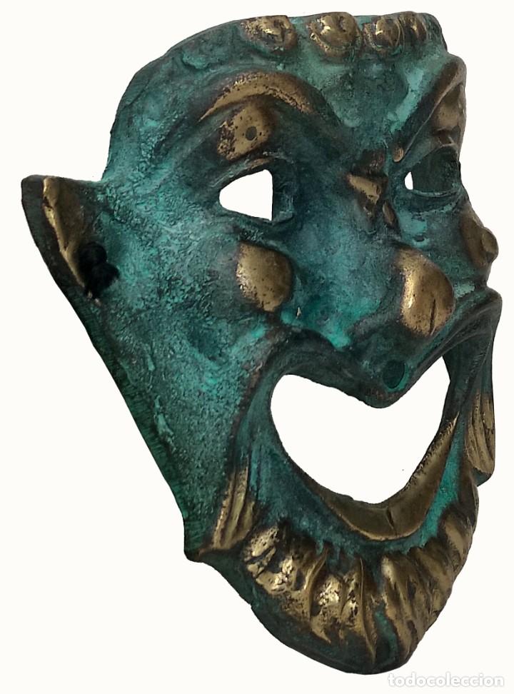 Arte: Mascara del teatro Griego en bronce - Foto 2