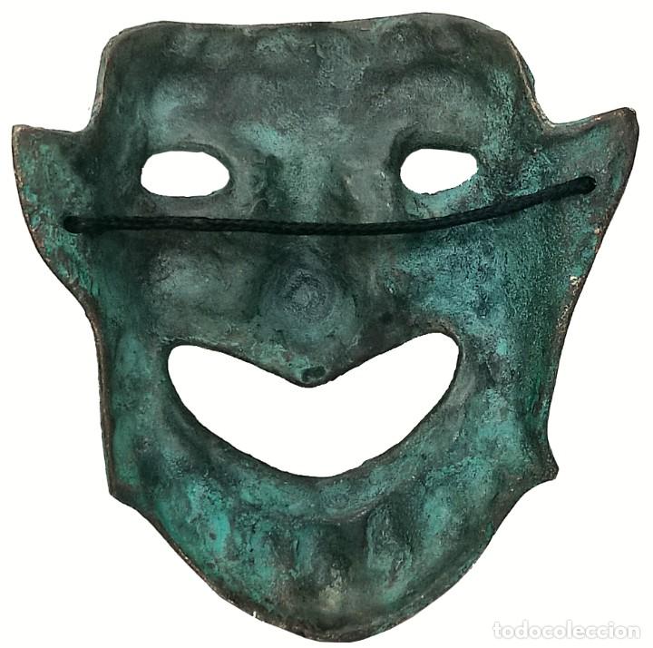 Arte: Mascara del teatro Griego en bronce - Foto 3