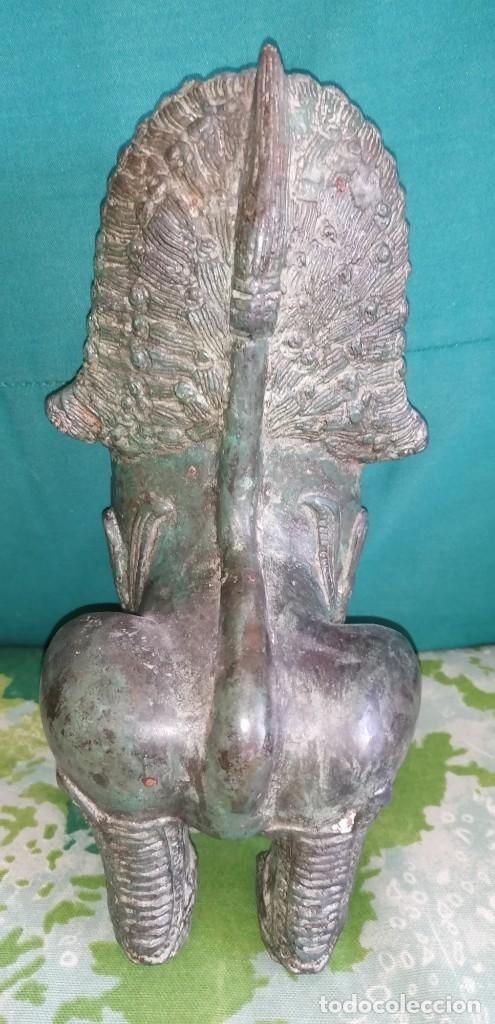 Arte: ANTIGUO LE&Oacute;N BIRMANO EN BRONCE - Foto 5