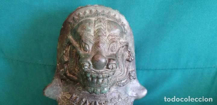 Arte: ANTIGUO LE&Oacute;N BIRMANO EN BRONCE - Foto 9