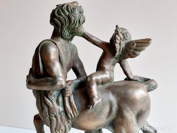 Arte: EXCLUSIVA FIGURA Cupido en centauro. Bronce. 23x14x5cm - Foto 9 - 278798638