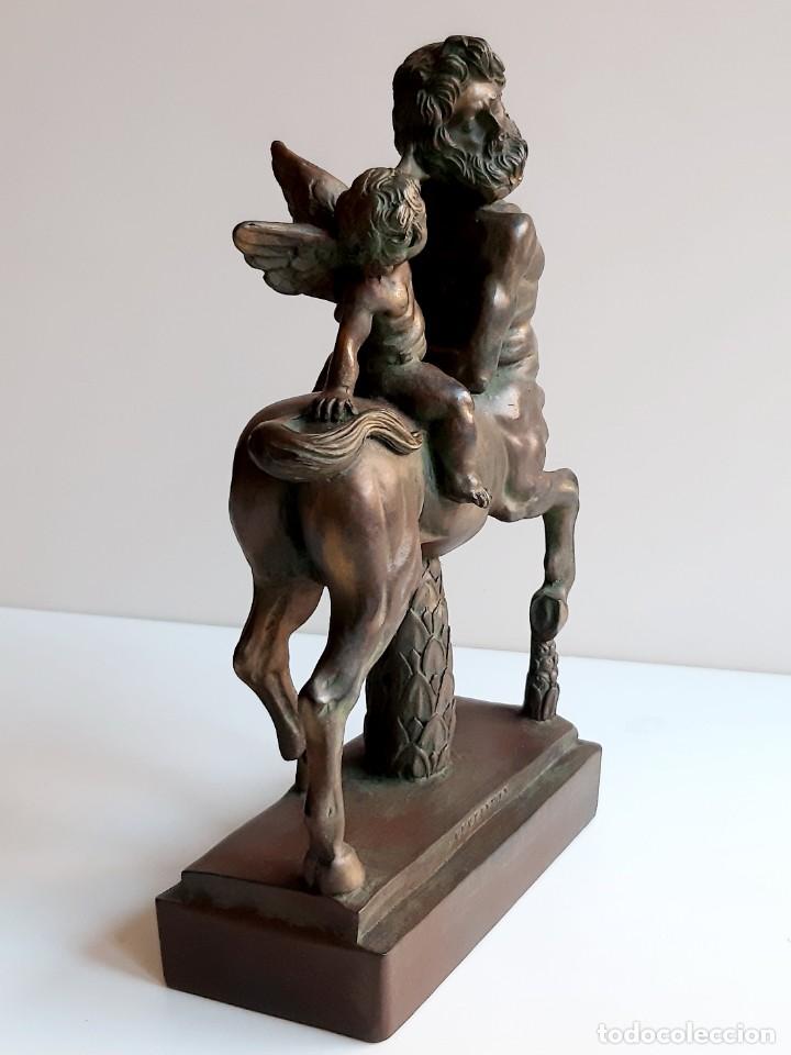 Arte: EXCLUSIVA FIGURA Cupido en centauro. Bronce. 23x14x5cm - Foto 11 - 278798638