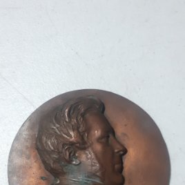 Antigua medalla grandes dimensiones lord ingles? Firmada GRUYERE IV M . 1849 BRONCE