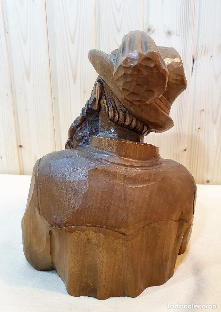 Arte: BUSTO TALLADO EN MADERA - Foto 2