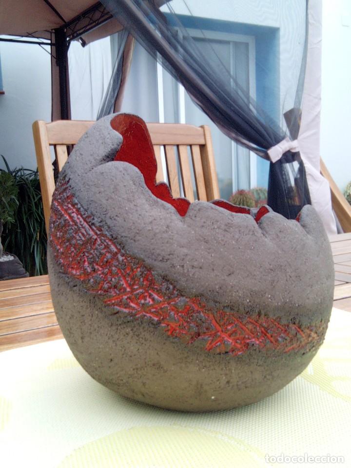 Arte: Pieza huevo de ceramica de gres - Foto 3