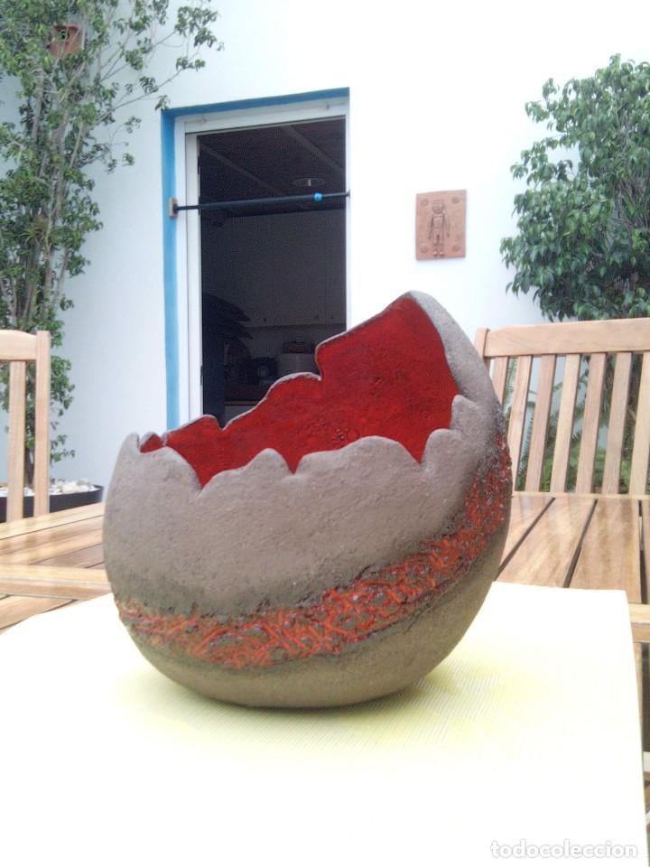 Arte: Pieza huevo de ceramica de gres - Foto 7