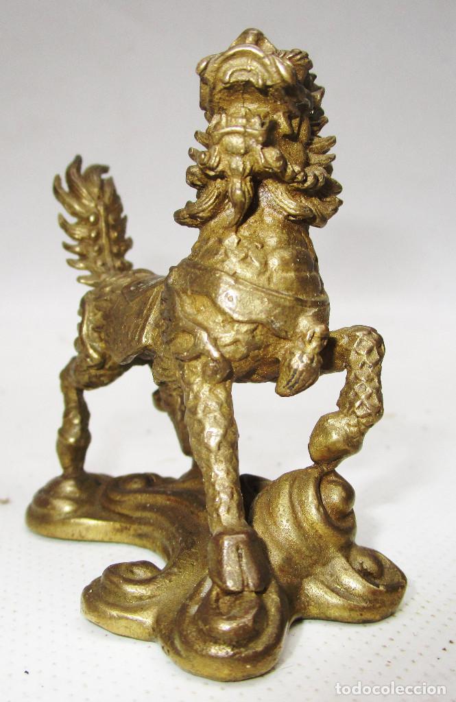 Arte: Perro dragon Foo en bronce al oro circa 1900 - Foto 4