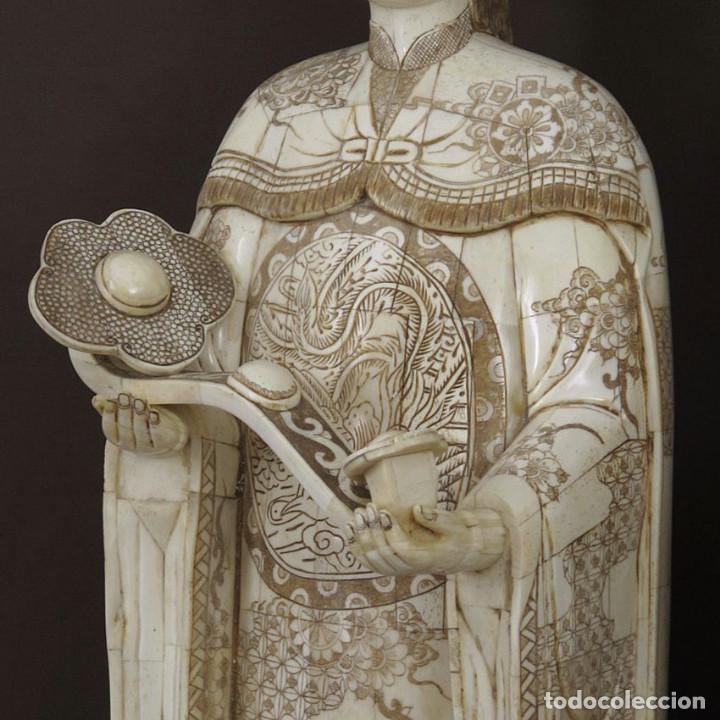 Arte: Figura de hueso Emperador & Emperatriz de pie 112cm con peana - Foto 4 - 289778948
