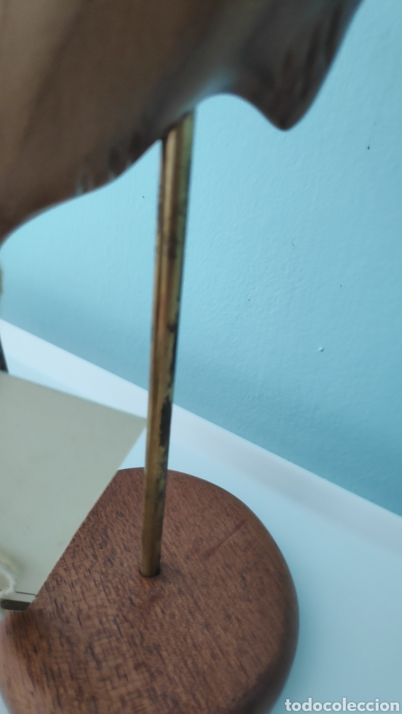 Arte: Pez vela Marlin Espada tallado en madera con base - Foto 5