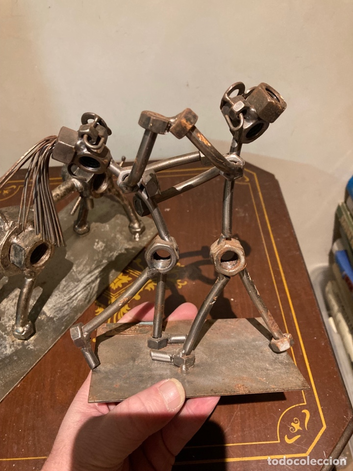 Arte: Lote de 2 esculturas echas con tuercas - Foto 2