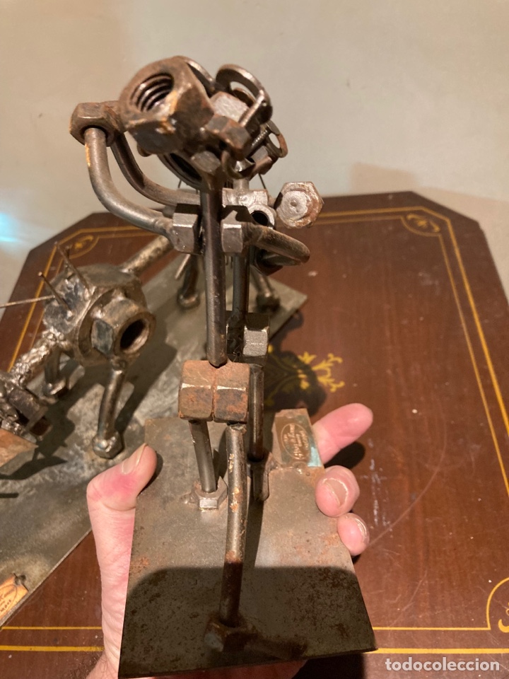 Arte: Lote de 2 esculturas echas con tuercas - Foto 3