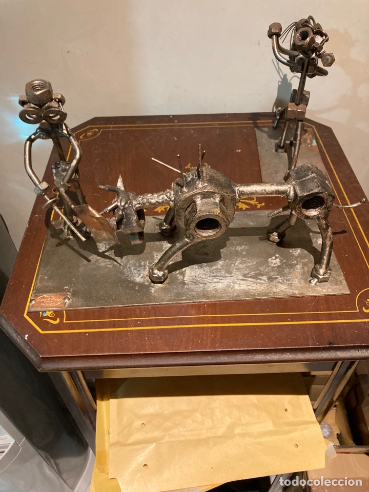 Arte: Lote de 2 esculturas echas con tuercas - Foto 6