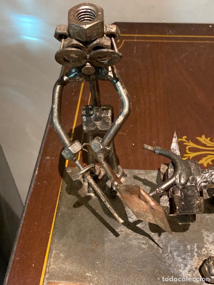 Arte: Lote de 2 esculturas echas con tuercas - Foto 7