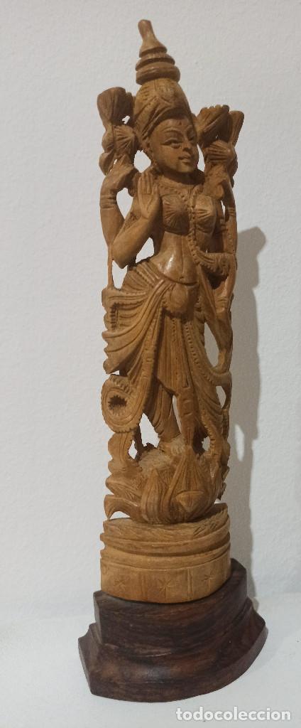 Arte: Espectacular lote 4 esculturas en Marmol, bronce y madera sandalo Budistas, Shiva y Ghanesa - Foto 5 - 303480703