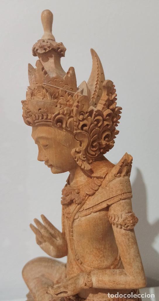 Arte: Espectacular lote 4 esculturas en Marmol, bronce y madera sandalo Budistas, Shiva y Ghanesa - Foto 10 - 303480703