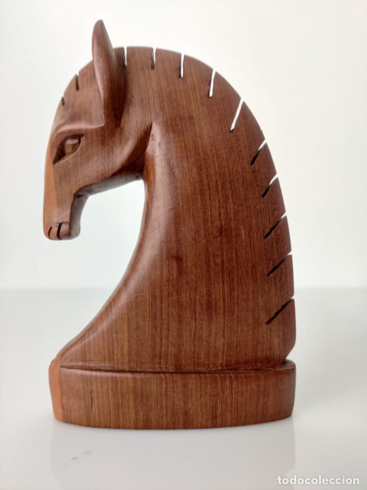 Arte: Escultura caballo ajedrez tallado en madera - Foto 1 - 303585193