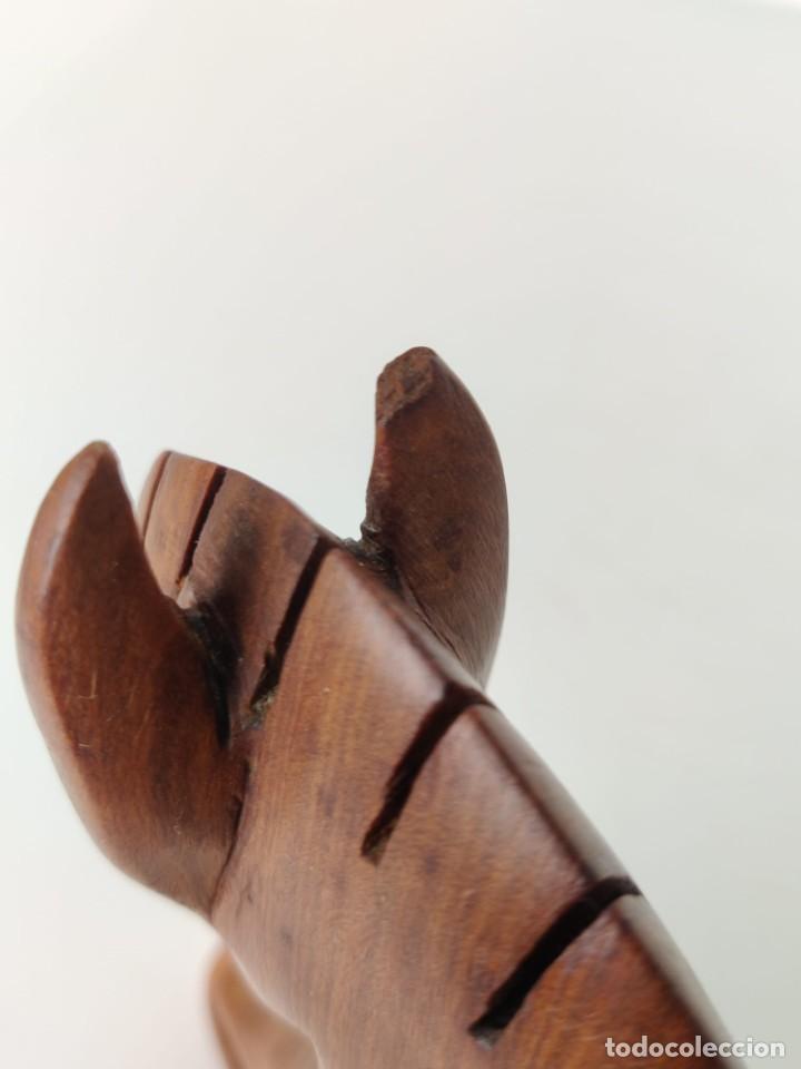 Arte: Escultura caballo ajedrez tallado en madera - Foto 4 - 303585193