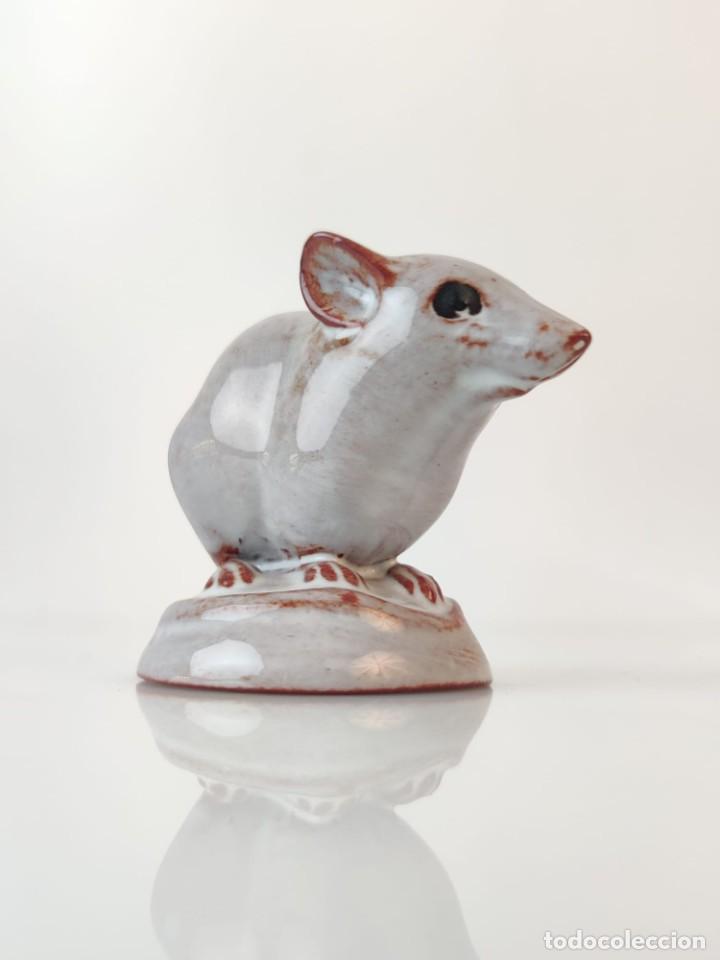 Arte: Escultura de ratón en terracota vidriada - Foto 1 - 303590478